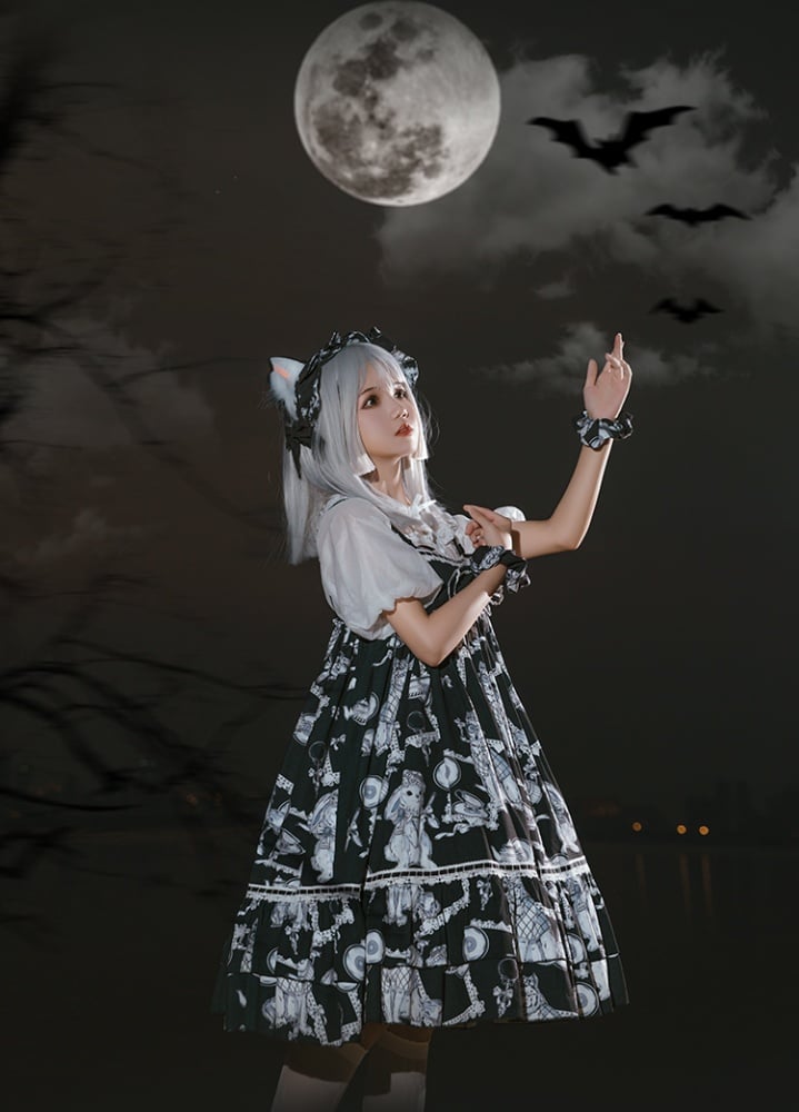 Clearance - Wolf Detective Gothic Jumper Skirt