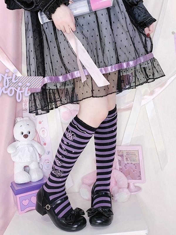 Sensen Hospital Sweet Lolita Underknee Striped Stockings