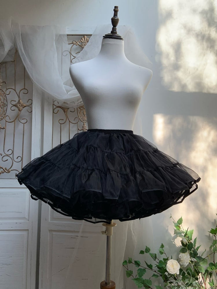 White / Black 35CM Puffy Petticoat Tutu Skirt