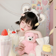 Cake Teddy Bear / Strawberry Bunny Plush KC