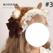 Handmade Antlers Plush Lolita Hairband / KC