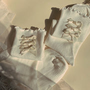 Three Ribbon Bowknots Sweet Lolita Socks