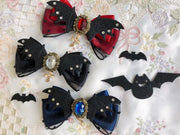 Bats Out Halloween Witch Bowknot Hairclip