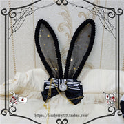 Alice Clock Detachable Bunny Ears Top Hat