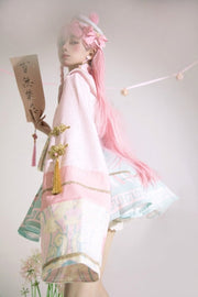 Sakura Pink Cute Zombie Pastel Goth Long Sleeves Qi Bolero