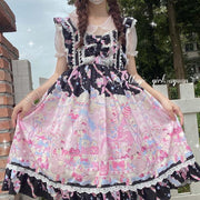 White Sugar Girl{Spot Goods}~Factory OriginalLolitaDress Dessert Party Cute SuspendersjskDress Autumn Clothing