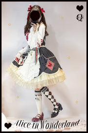 Alice in Wonderland Lolita Asymmetric Stockings