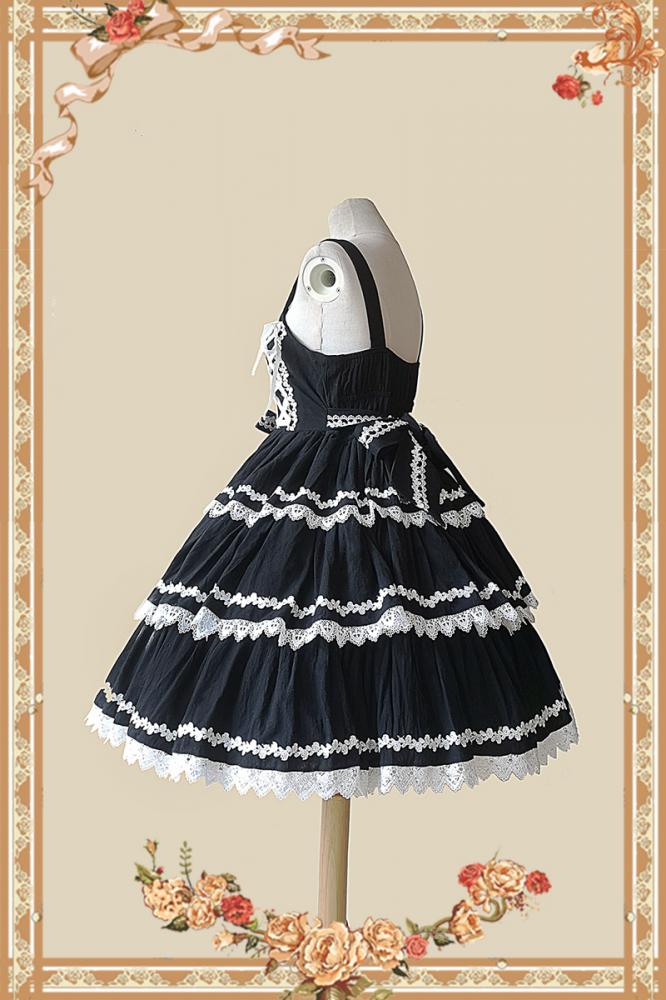 Cake Tree Tiered Flounce Skirt Jumper Skirt