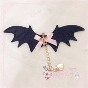 Bat Cross Handmade Halloween Hairclip or Brooch