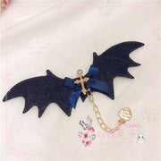 Bat Cross Handmade Halloween Hairclip or Brooch