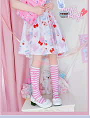 Sensen Hospital Sweet Lolita Underknee Striped Stockings