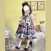 White Sugar Girl{Spot Goods}~Factory Original DesignLolitaDress Dairy Cat Sweet Girl SlingjskSummer Dress