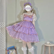 White Sugar Girl{Spot Goods}~Factory Original DesignLolitaShugo Chara Japanese Style Dress SuspendersjskDress