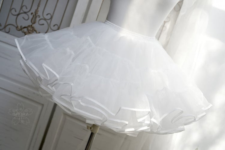 White / Black 35CM Puffy Petticoat Tutu Skirt