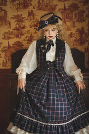 Rose Humanoid Plaid Pattern Lolita Waistcoat