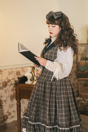 Rose Humanoid Plaid Pattern Lolita Waistcoat