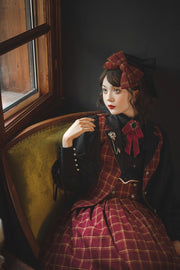 Rose Humanoid Plaid Pattern Lolita Waistcoat