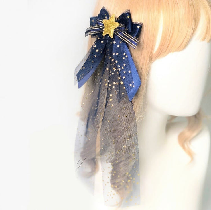 Bronzing Constellation Dark Blue Lolita Hairclip