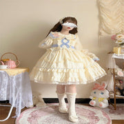 White Sugar Girl{Spot Goods}~Factory Original DesignLolitaMid-Ancient Sweet DressopLong Sleeve Dress Spring and Autumn