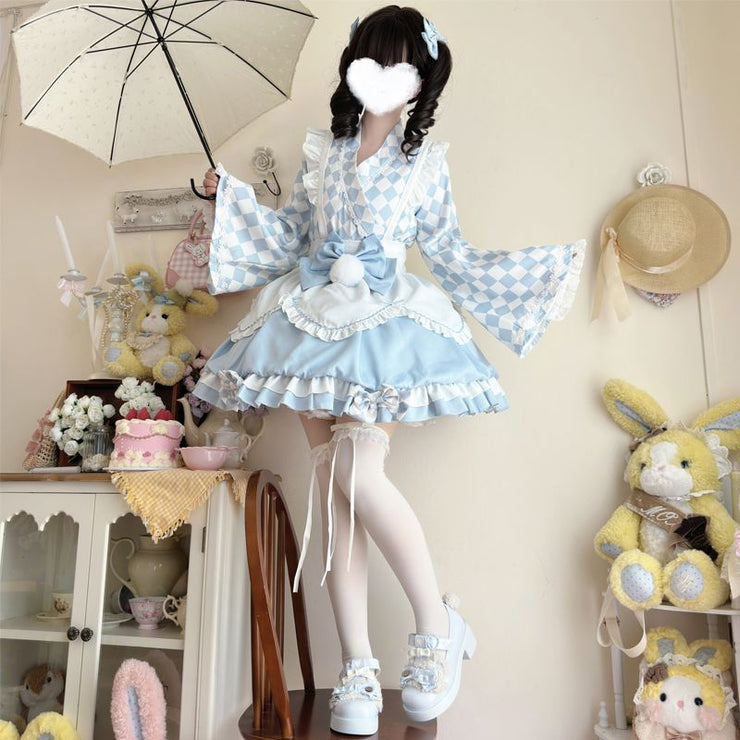 Korean Mushroom Cool{Exclusive}~Original Design Nougat Pastry PuddingLolitaDress Cute Japanese Style Maid Dress Summer