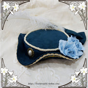 Classical Pastoral Feather Flower Decorated Handmade Hat