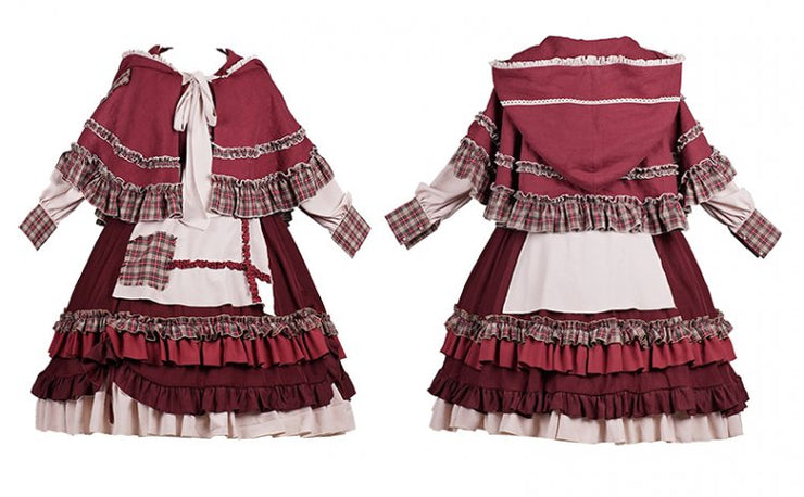 Little Red Riding Hood Long Sleeves One Piece