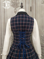 Rose Humanoid Plaid Pattern Lolita Waistcoat