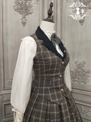 Rose Humanoid Plaid Pattern Lolita Waistcoat