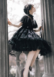 Dawn Night Banquet Black Edward Neck Kuro Princess Lolita One Piece