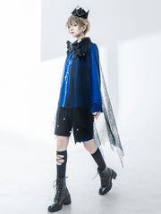 Black Prince Ouji Lolita Gothic Spider Web Shawl