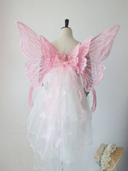 Black / White / Pink Butterfly Wings with Train