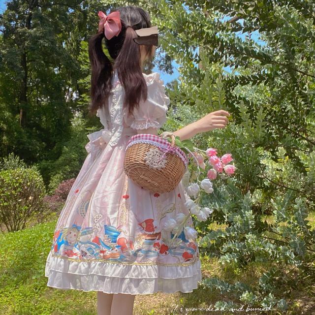 White Sugar Girl{Spot Goods}~Factory Original DesignLolitaDress Alice Afternoon Tea SlingjskDress