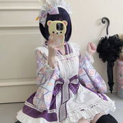 【Zhaohe Sweet Pet】~Original Design of White Sugar GirlLolitaDress Cute Japanese Style Maid Dress Summer