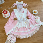 Korean Mushroom Cool{Exclusive}~Original Design Sweet Meow NurseLolitaDress Sweet Japanese Style Maid Dress Summer