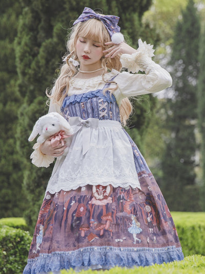 Alice's Dark Forest Series Lolita White Apron