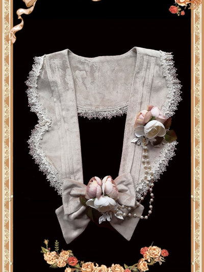 Elegant Lolita Fake Collar / Flowers Brooch