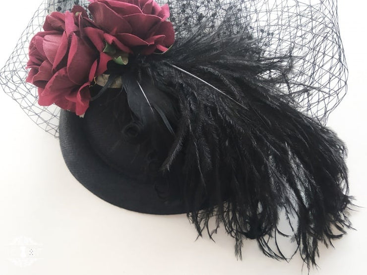 Dark Night Cross Gothic Mini Top Hat