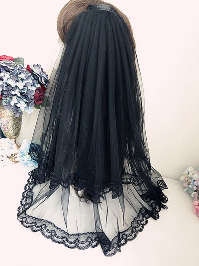 Handmade Gothic Lolita Gorgeous Hanayome Double Layer Veil