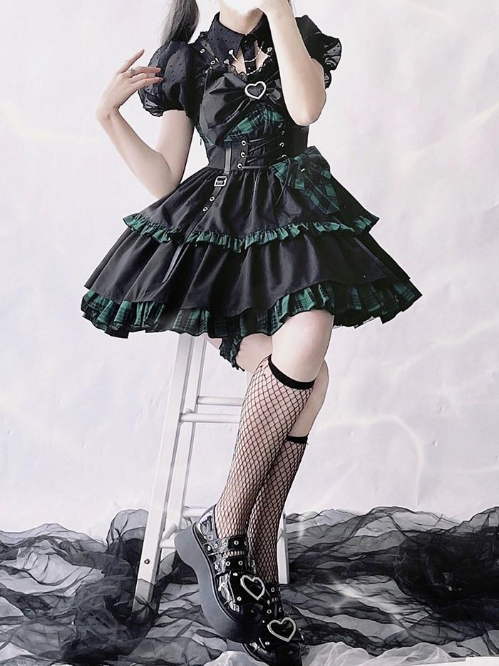 Idol Lolita Dress Three Color Options Punk Jumper Skirt