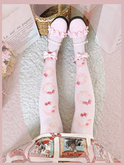 Donuts Velvet Over Knee Stockings