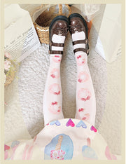 Donuts Velvet Over Knee Stockings