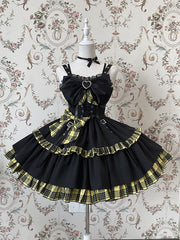 Idol Lolita Dress Three Color Options Punk Jumper Skirt