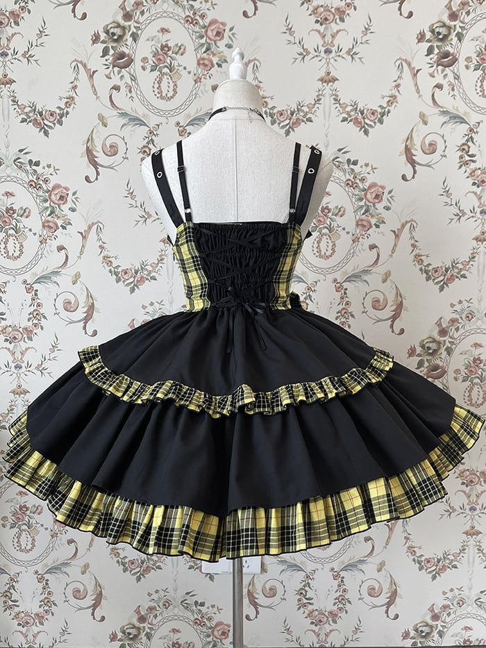 Idol Lolita Dress Three Color Options Punk Jumper Skirt