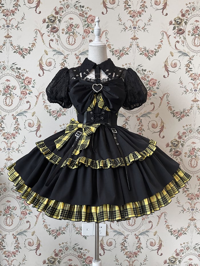 Idol Lolita Dress Three Color Options Punk Jumper Skirt