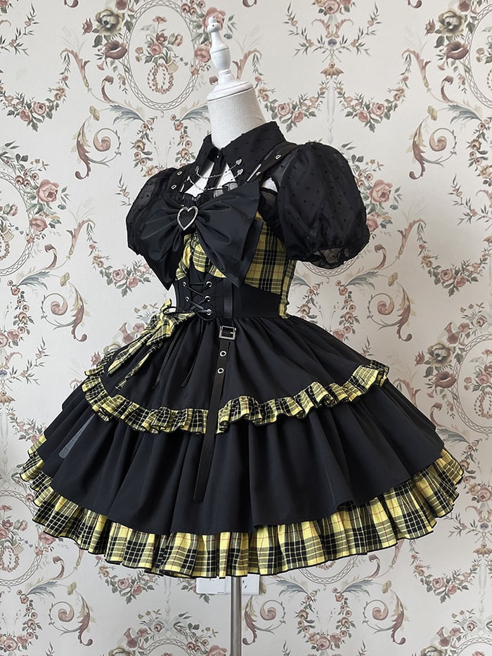 Idol Lolita Dress Three Color Options Punk Jumper Skirt