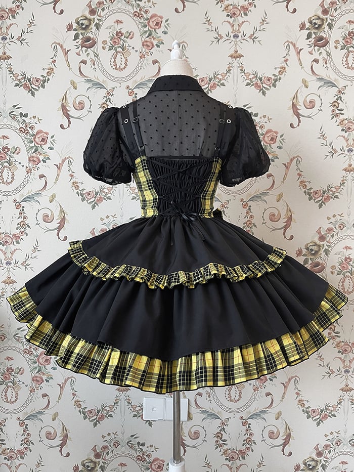 Idol Lolita Dress Three Color Options Punk Jumper Skirt