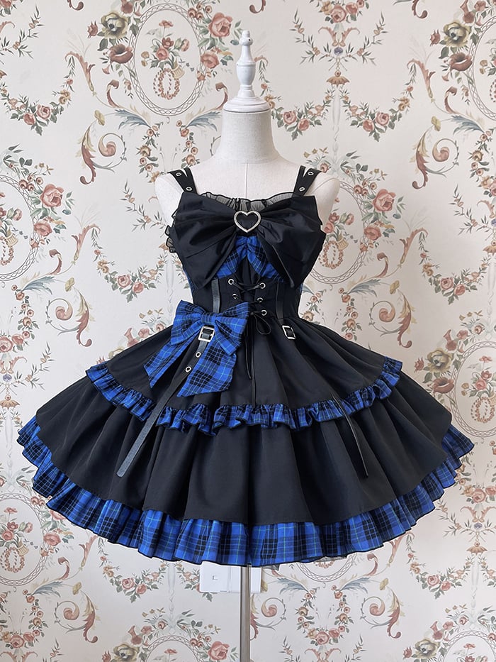 Idol Lolita Dress Three Color Options Punk Jumper Skirt