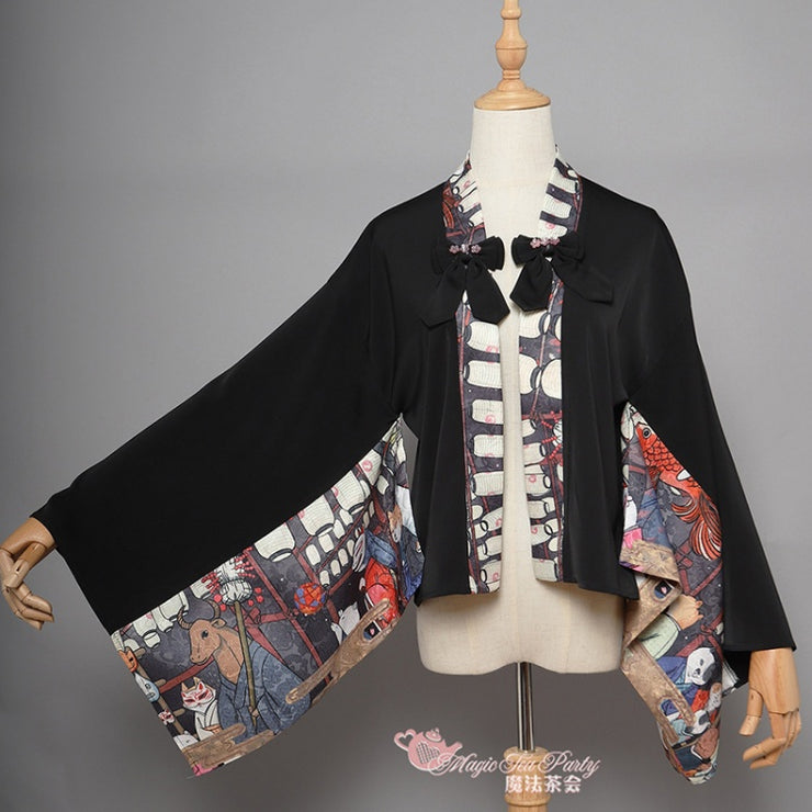 Wide Sleeves Open Placket Haori