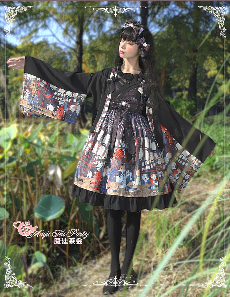 Wide Sleeves Open Placket Haori
