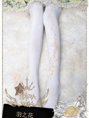 Flower Feather Pantyhose